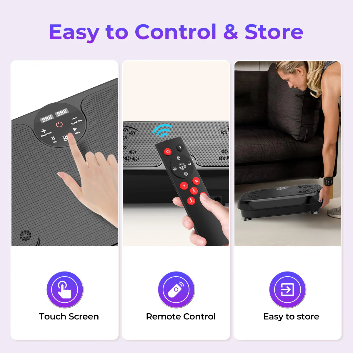 Fitness Vibration Plate Machine with Resistance Bands