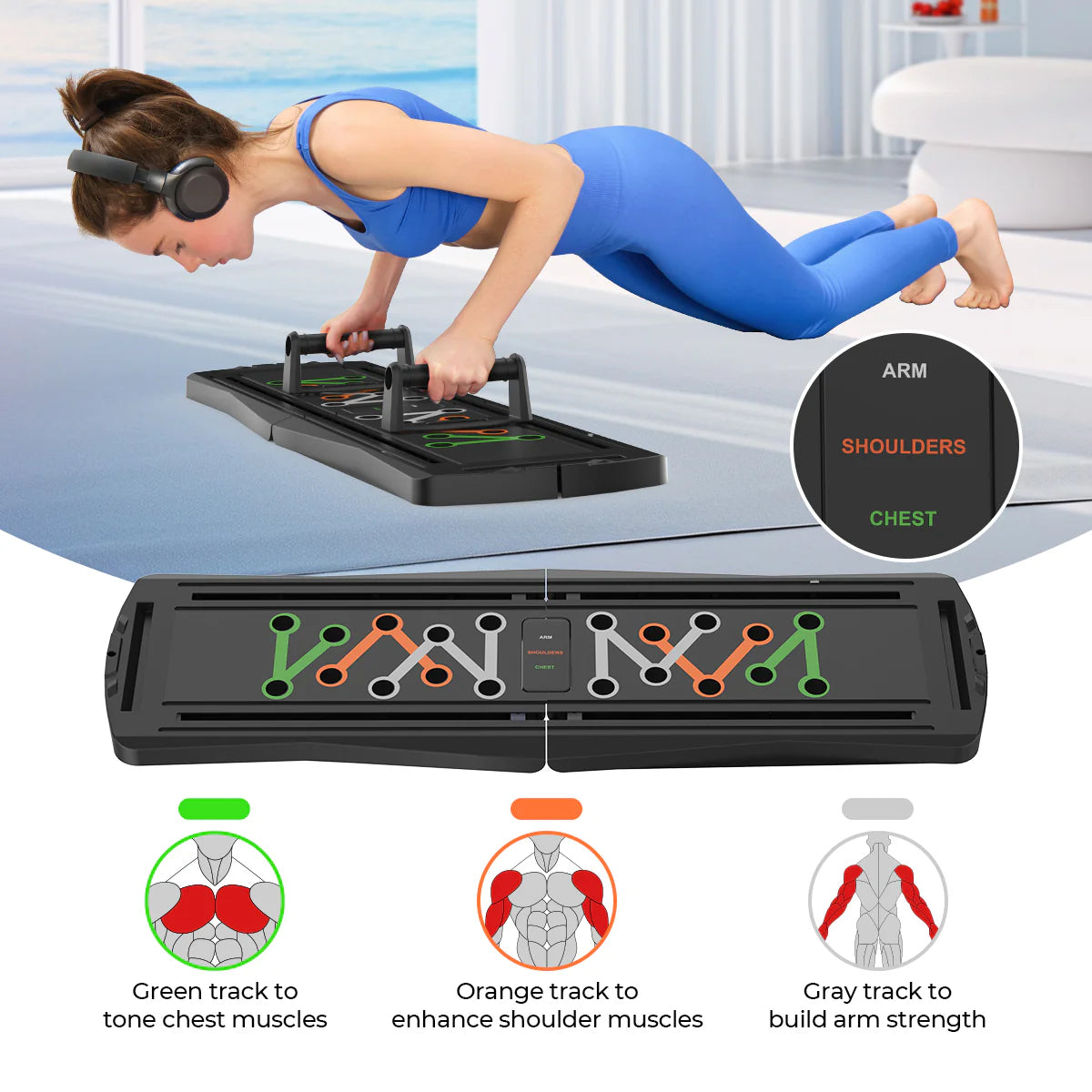 7-in-1 Pilates Reformer Board, Ab & Core Workout Machine, Foldable Home Pilates Reformer Full Body Training, 330LBS Capacity