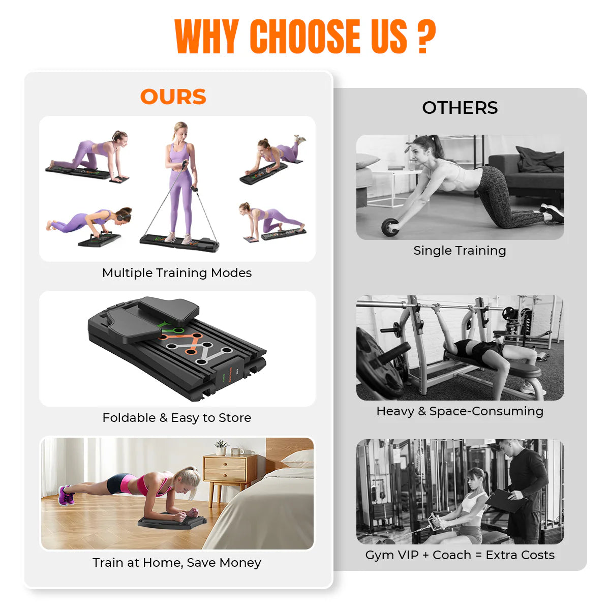 7-in-1 Pilates Reformer Board, Ab & Core Workout Machine, Foldable Home Pilates Reformer Full Body Training, 330LBS Capacity