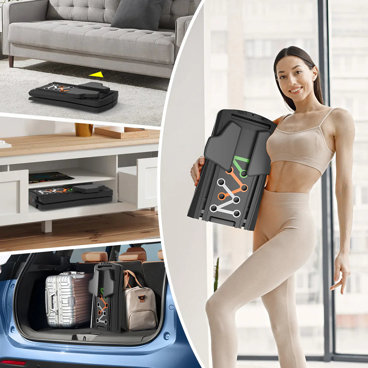 7-in-1 Pilates Reformer Board, Ab & Core Workout Machine, Foldable Home Pilates Reformer Full Body Training, 330LBS Capacity