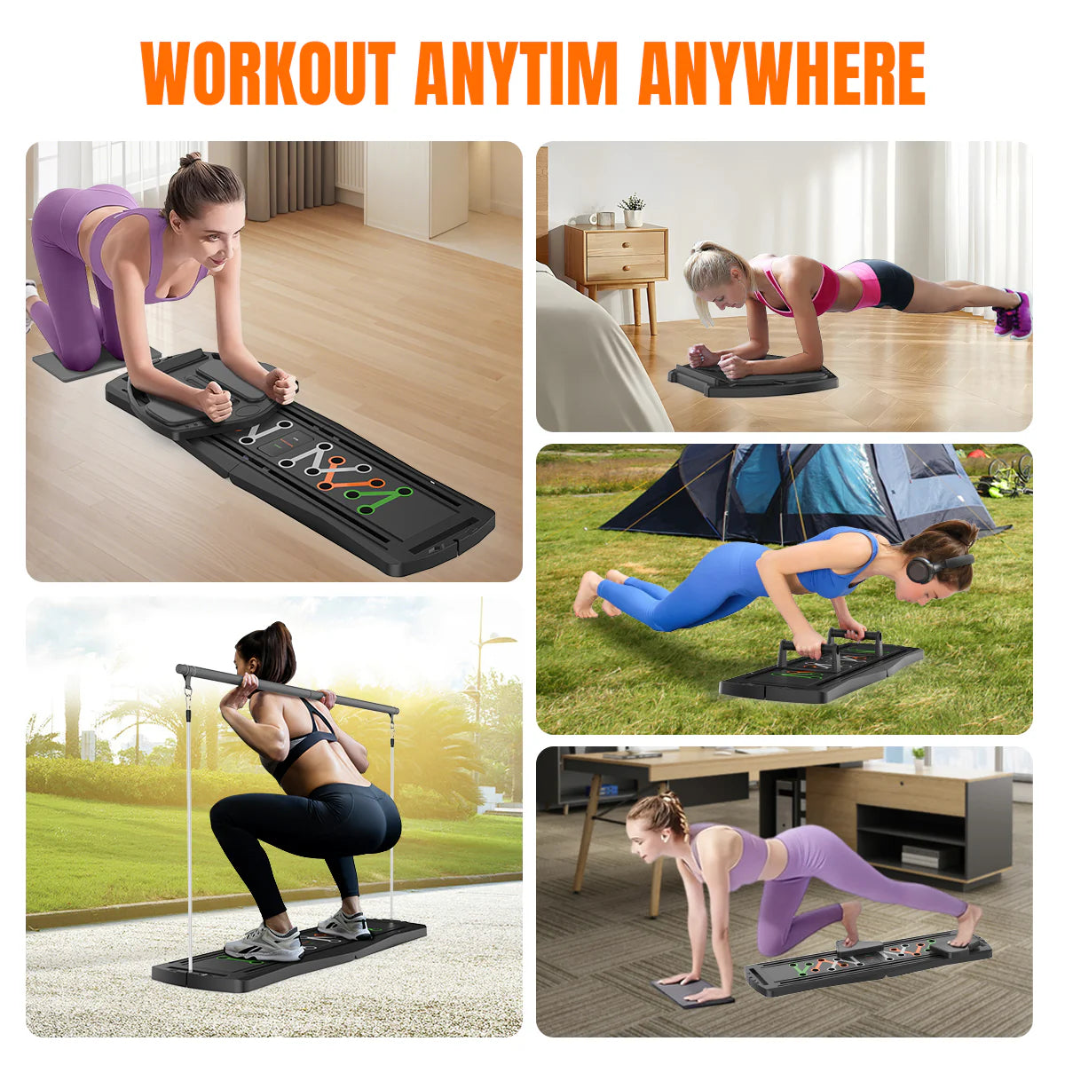 7-in-1 Pilates Reformer Board, Ab & Core Workout Machine, Foldable Home Pilates Reformer Full Body Training, 330LBS Capacity