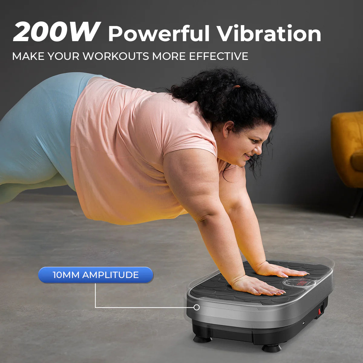 Vibration Plate with Loop Bands for Home Gym