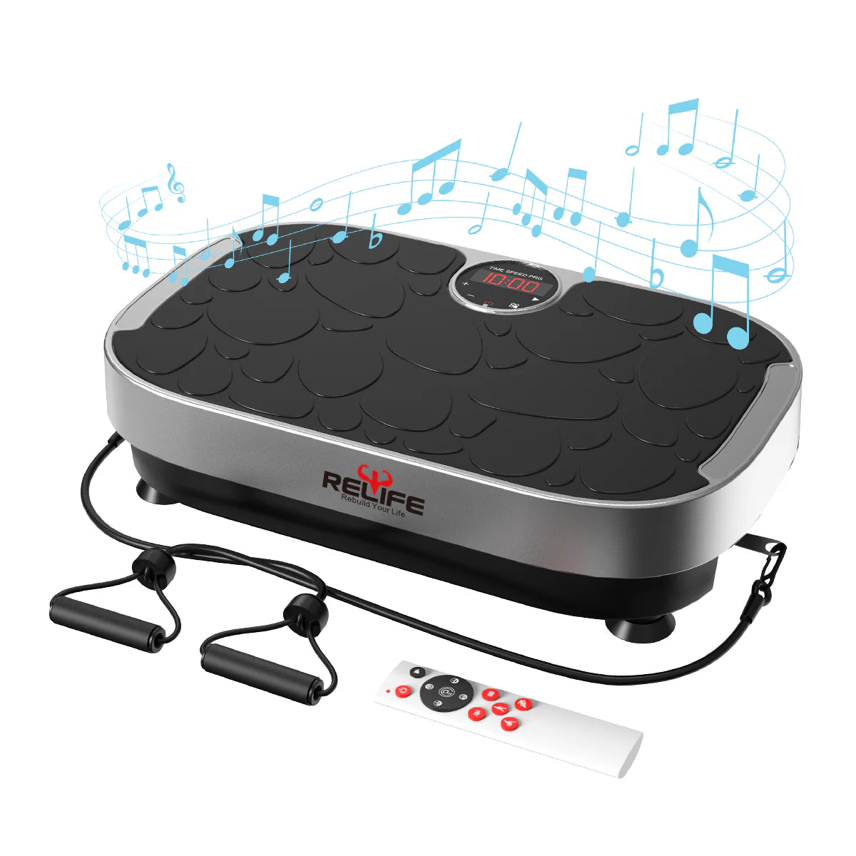 Vibration Plate with Loop Bands for Home Gym
