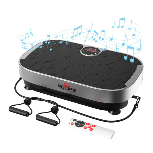 Vibration Plate with Loop Bands for Home Gym