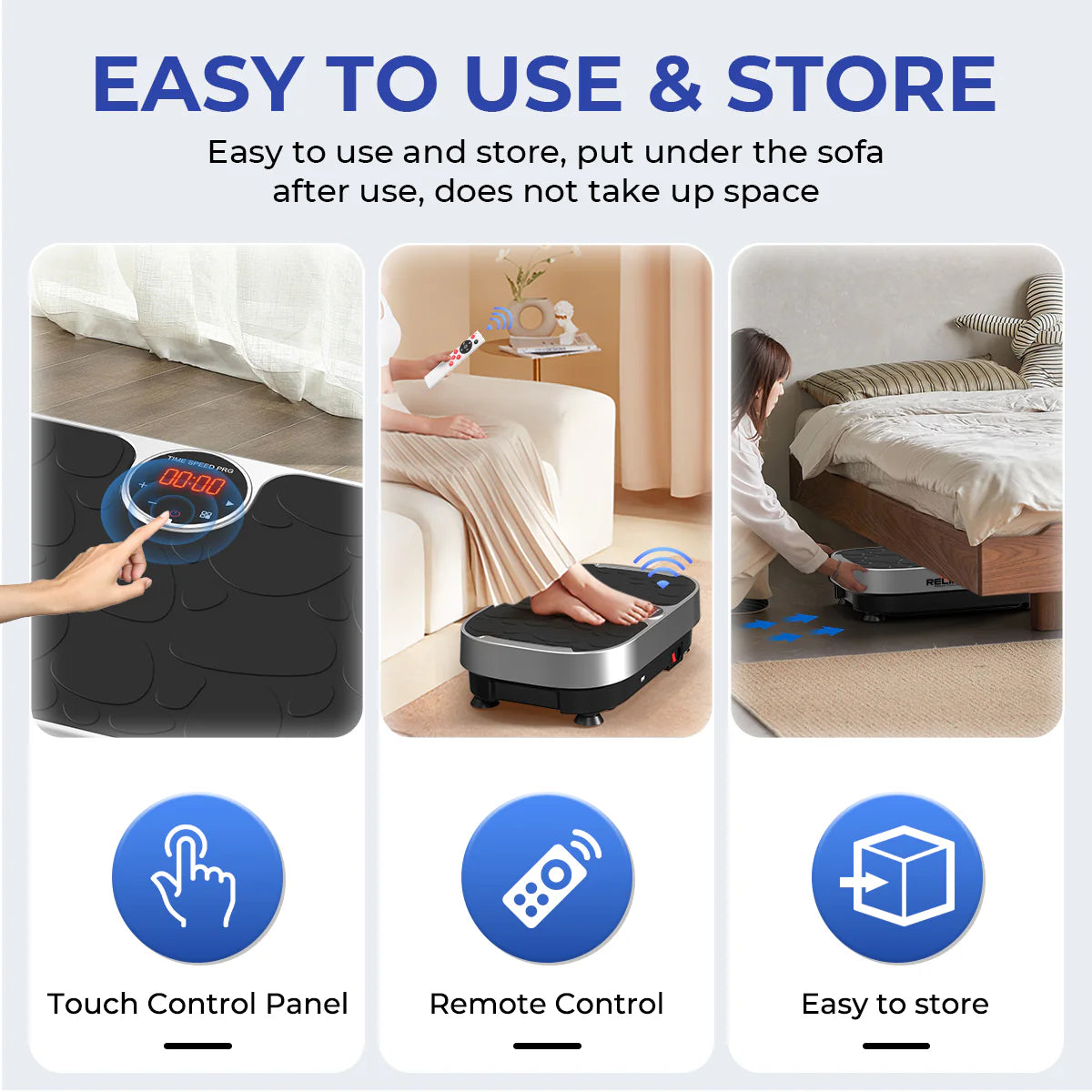 Vibration Plate with Loop Bands for Home Gym